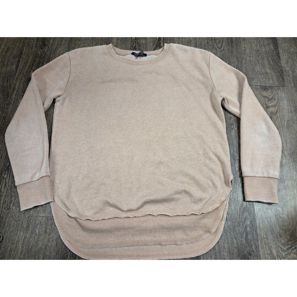 Ocean Drive Beige Crewneck Super Soft Tunic Sweatshirt women's Small